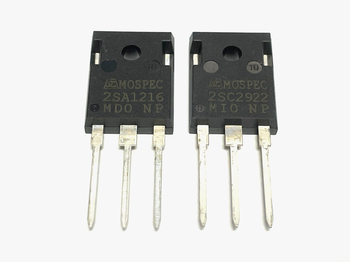 Paire De Transistors Audio Sanken 2SA1216 Et 2SC2922 - PNP/NPN, Power, Neufs En Stock, Boîtier TO-3P