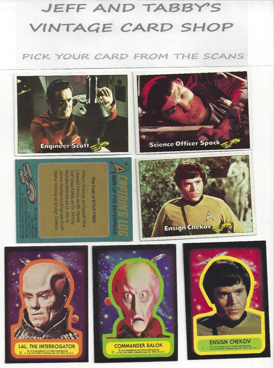 1976 TOPPS STAR TREK CARDS / SEE DROP DOWN MENU FOR CARD YOU WILL