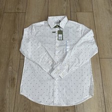 NWT Goodfellow  Co Dress Shirt Men's L Stretch Standard Fit White Long Sleeve