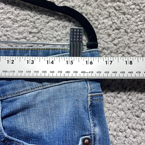 American Eagle Slim Straight Jeans 34x29 Mid Rise Distressed Blue Denim - Picture 8 of 10