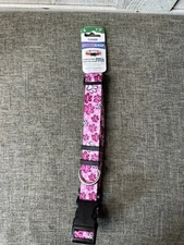 Coastal Pet Secure Away Adjustable Dog Collar Pink Paw Prints Size Large 18"-26"