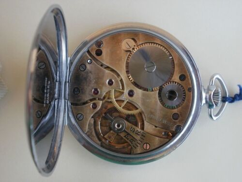 Paul Buhre swiss original rare model new old stock two tone vintage pocket watch - Picture 9 of 17