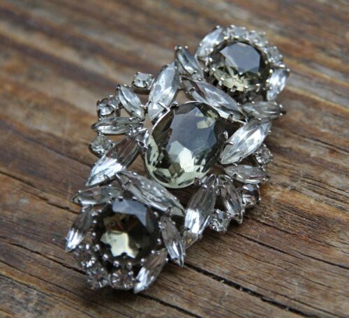 Spilla vintage, gioielli retrò per lei, spilla con strass - Foto 3 di 8