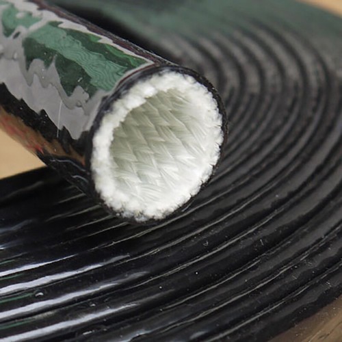 Silicone / Fibreglass Fire Sleeving Protective Heat Shield Sleeve Black Ø4-100mm - Picture 2 of 4