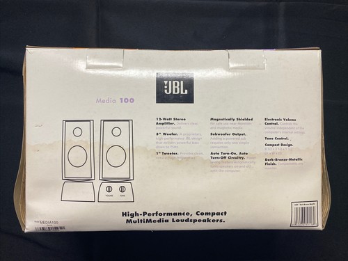 JBL Media 100 High Performance Compact Multimedia Loudspeakers New - Picture 3 of 5