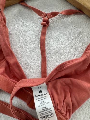 Lululemon Simply There Triangle Bralette and Cheeky Bikini Rustic Coral Size XS - Picture 10 of 10