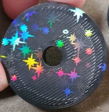 Groovy Stars Reflective 45 RPM 7” Universal Record Player Adapter Fits All 