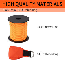 Arborist Throw Line Kit, Arborist Throw Weight and Line Kit, 164’ Ultra Slick...