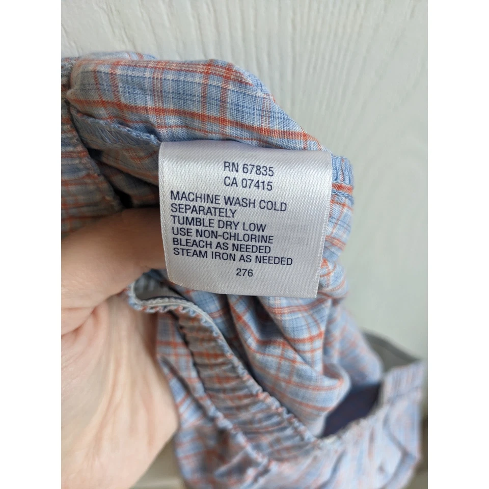 Nautica Blue Women's Blue Plaid Mid Rise Elastic Waist Pajama Pant Size M - Image 4 of 4