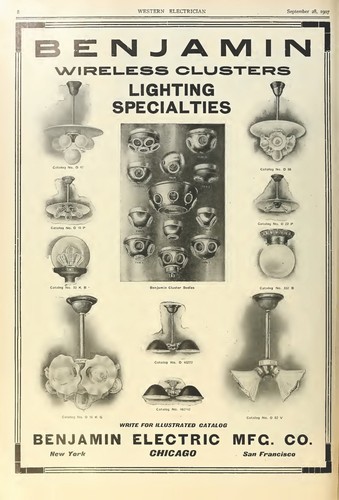 Benjamin Electric Catalog Collection Socket Cluster Adapter Industrial Lamp 3way - Picture 15 of 24