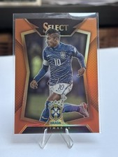 2015-16 Panini Select Neymar Jr. Orange Prizm /149 #22 Brazil Blue Jersey 