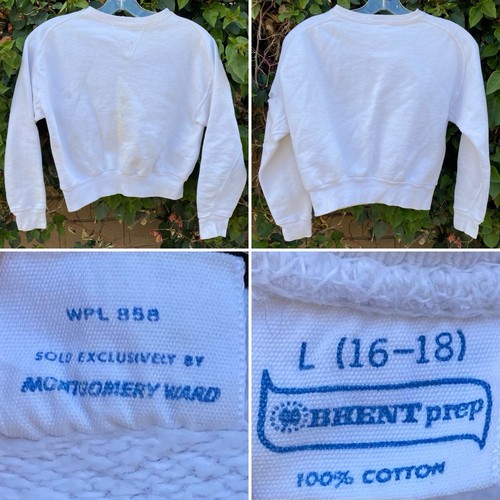 Vintage getragen Brent Prep exklusiv für Montgomery Ward Sweatshirt Kinder L - Bild 2 von 24