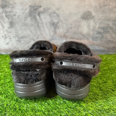 Size 8 - Crocs Classic Unforgettable Clog Black Faux Fur Fuzzy Mens 211116-001 Crocs Classic Unforgettable Clog Black Faux Fur Fuzzy Mens  main image 4