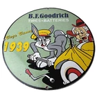 Vintage B.F. Goodrich Tires Porcelain Sign - Old Auto Car Mechanic Gas Pump Sign