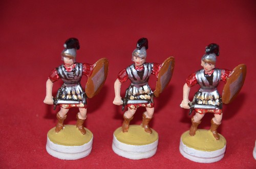 Wikinger Schachfiguren Römer Schachfiguren Zinn handbemalt - Bild 9 von 17