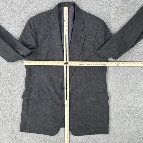 Hart Schaffner Marx Blazer Men 44L Grey Glen Plaid 2 Button Sports Coat USA Made - Picture 6 of 22