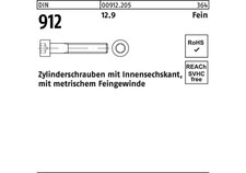Reyher Zylinderschraube DIN 912 m.Innensechskant M 10 x1,25x 50 12.9
