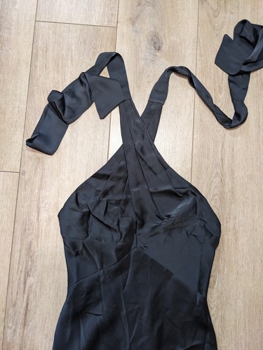 NWT Birdy Grey Bridesmaid Monique Matte Satin Black Dress XS - Picture 3 of 10