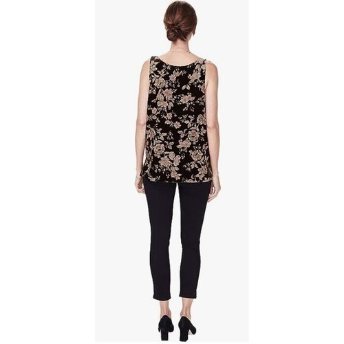 NYDJ Women's Scoop Neck Sleeveless Velvet Tank in Rose Villa Small MSRP $69 - Picture 4 of 8