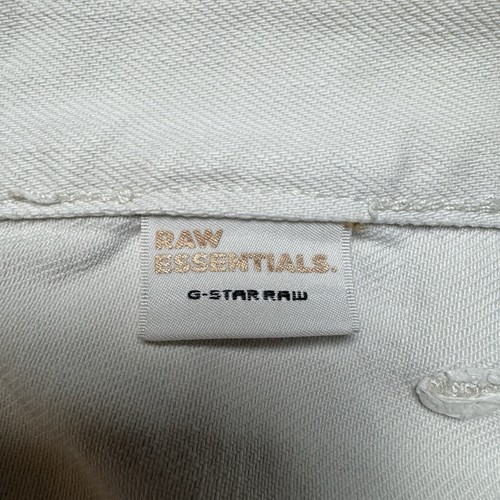 G Star RAWJeans Men 28x32 White RE 5620 3D Tapered Leg Double Knee Modern Design - Picture 8 of 16
