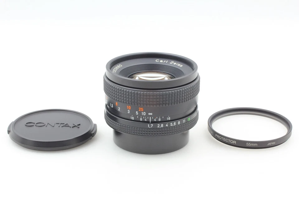 [Perto de ESTADO PERFEITO] Contax Carl Zeiss Planar T* 50mm f/1.7 MMJ Prime Lente CY Mount JAPÃO - Imagem 2 de 4