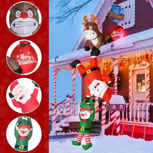 Inflable de Navidad colgante de 8 pies decoración exterior, inflables de Navidad... - Imagen 6 de 12