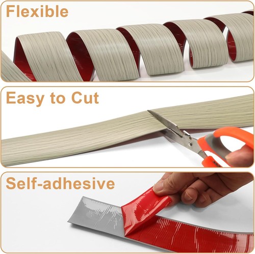 Self-Adhesive PVC Trim - 20ft x 1.97in Floor Transition Strip for Safety - Picture 7 of 9