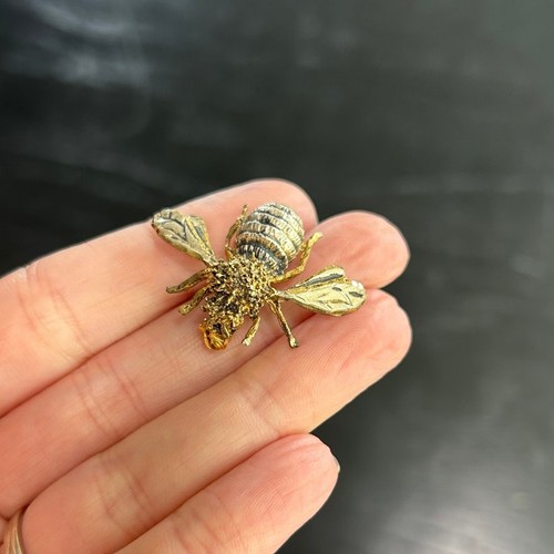 Vintage Hummel Brosche Anstecknadel - goldfarben - gestempelt MEX 925 - gut gebraucht - Bild 7 von 7