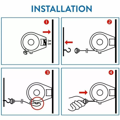 Línea de poste de lavado extensible telescópico de alta resistencia de 2,4 M soporte para ropa Reino Unido - Imagen 5 de 15