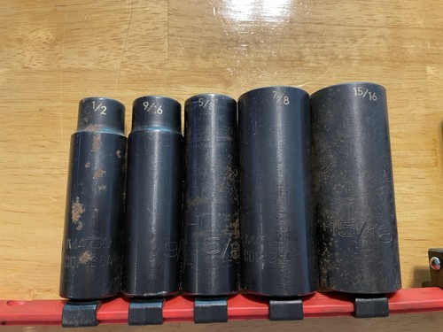 Matco Tools 14 PC 1/2” & 3/8” Drive 6 Pt Sockets On Rails Plus 15mm & 19mm - Picture 5 of 23