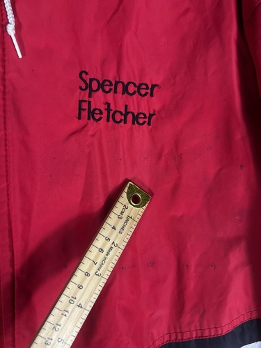 VTG Tru West Swim Parka Mens L red Fleece Lined Full Zip Hooded USA Made *Pictur - Picture 4 of 13