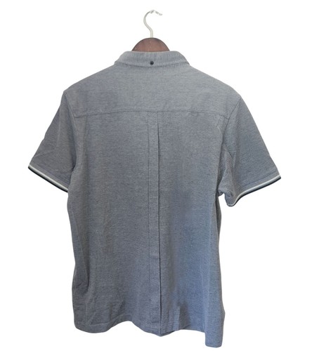 Polo de piqué de algodón gris premium Fred Perry London para hombre *delgado* XL-L *EN MUY BUENA CONDICIÓN* - Imagen 6 de 10