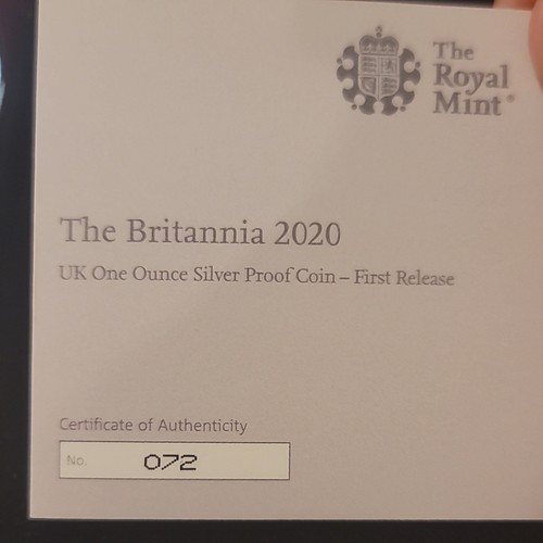 2020 G.BRITAIN BRITANNIA 2 POUNDS PF70 ONE OF FIRST 100 STRUCK IN BOX WITH COA - Picture 13 of 15