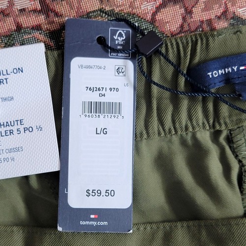 Tommy Hilfiger Shorts Womens Large Olive Green High Rise Pull-On TH Flex - Picture 11 of 13