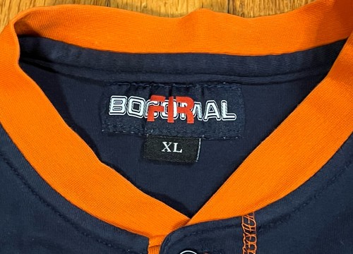 Bocomal FR Henley Fire Resistant CAT 2 NFPA 2112 Navy Orange L/S Shirt Men’s XL - Picture 4 of 7
