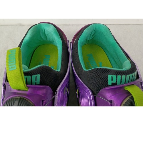 Puma Uomo US 11 Future Disc Lite Tech'd Out Metallizzato Verde Neon Viola Running - Foto 8 di 11