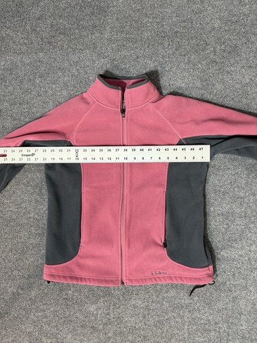 L.L.Bean Polartec Damen-Fleecejacke Medium – pink & grau durchgehender Reißverschluss gebraucht, in einwandfreiem Zustand - Bild 3 von 15