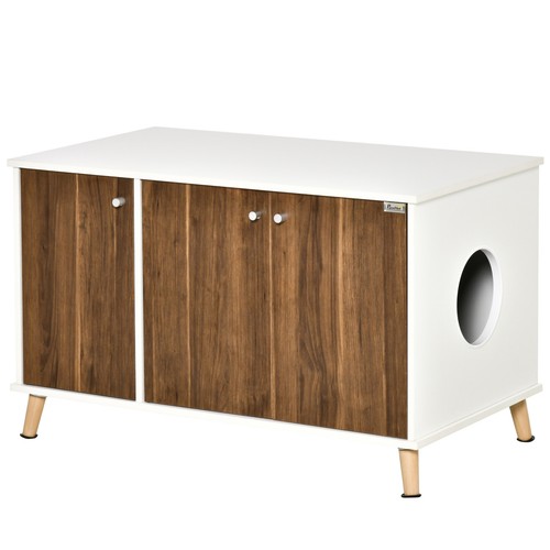 Katzentoilette Gehege versteckte Katzenmöbel mit verstellbarem Regal Magnetische Tür - Bild 3 von 11