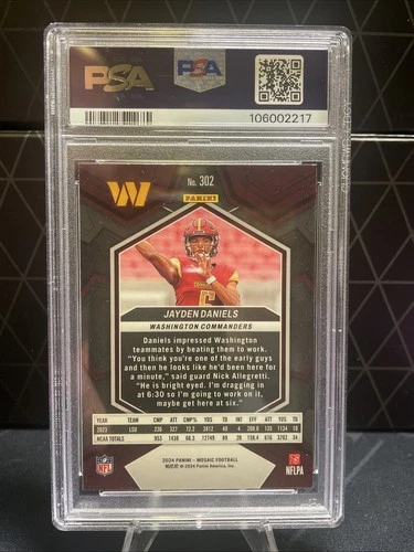 2024 Panini Mosaic - Rookies Jayden Daniels #302 (RC) PSA 9