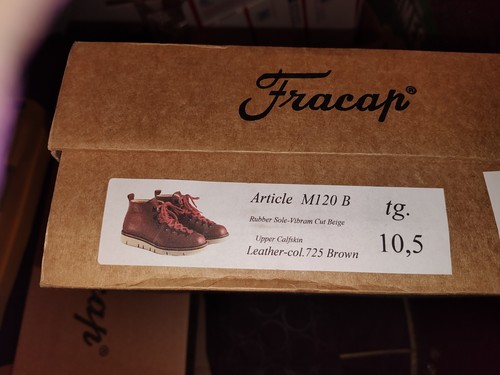 Fracap M120B Brown Calfskin Leather Boots Men’s 10.5 | Handmade in Italy Vibram - Picture 8 of 15