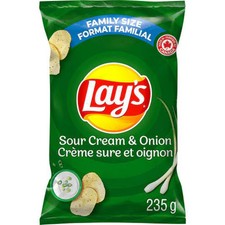 Lay's Potato Chips - Sour Cream  Onion, 235g/8.3 oz
