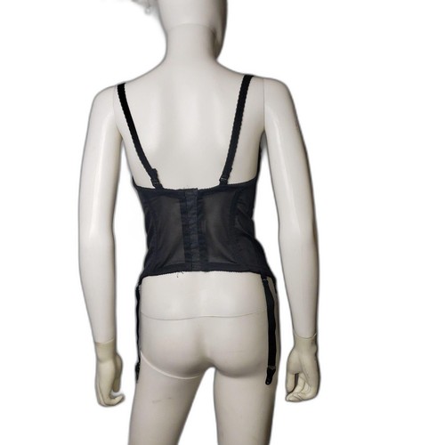 Vintage Fredericks of Hollywood Bustier Womens 36 Purple Black Lace Corset USA - Picture 2 of 6