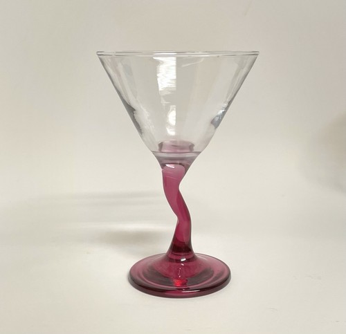 3 ct Vintage Libbey Z Stiel Martini Cocktail Gläser Multi Color Base 6,5" 9,25 oz - Bild 3 von 8
