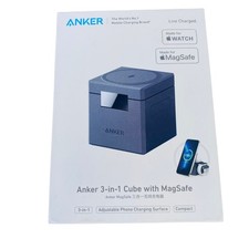 Anker 3-in-1 Cube with MagSafe Gray Adjustable Phone Charging Surface Compact