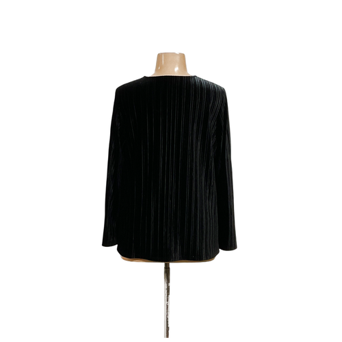 J.JILL Black Velvet Blouse, Size XL - Bild 2 von 4