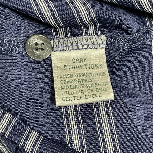Masters Shirt Mens XL Blue White Stripe Performance Polo Golf - Picture 9 of 10