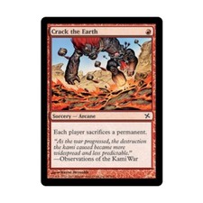 WOTC MtG Betrayers of Kamigawa Crack the Earth (C) (Foil) VG