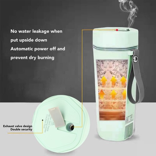 A Reise-Wasserkocher Edelstahl 350 Ml Tragbarer Heizbecher Kleiner Wasserspende - Bild 21 von 24