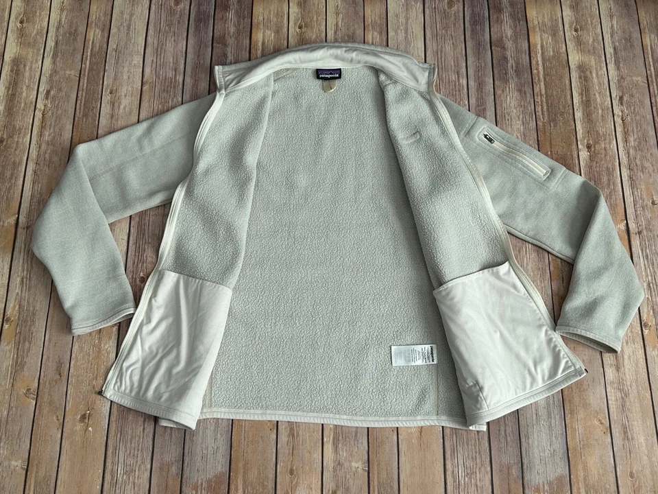 Jaqueta feminina Patagonia Better suéter creme zíper completo tamanho G - Imagem 4 de 4