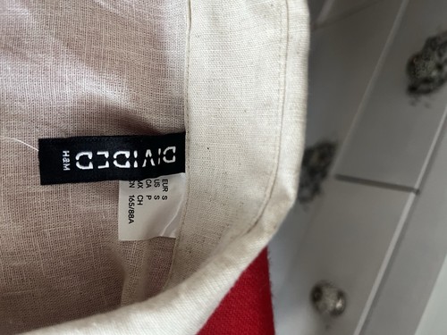 HM Oversized Linen Cotton Blouse Size S /M 🩶🧡 - Picture 6 of 9